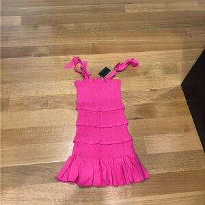 Katie JNYC Pink Ruffled Junior Dress